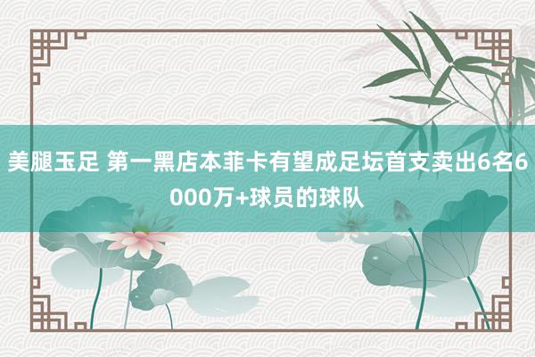 美腿玉足 第一黑店本菲卡有望成足坛首支卖出6名6000万+球员的球队