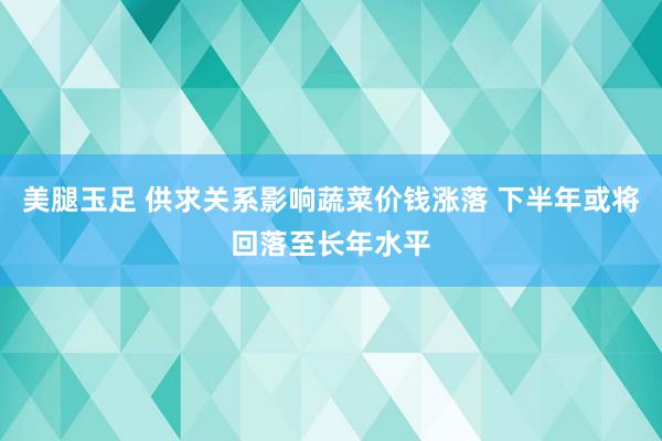 美腿玉足 供求关系影响蔬菜价钱涨落 下半年或将回落至长年水平