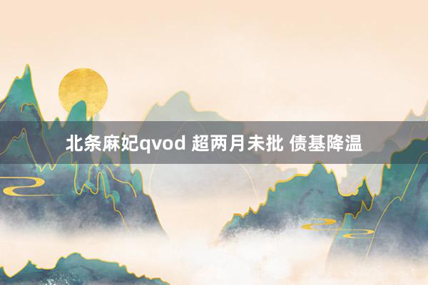 北条麻妃qvod 超两月未批 债基降温