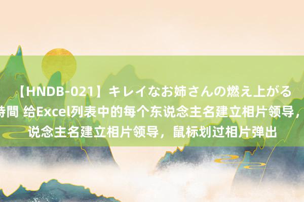 【HNDB-021】キレイなお姉さんの燃え上がる本物中出し交尾4時間 给Excel列表中的每个东说念主名建立相片领导，鼠标划过相片弹出