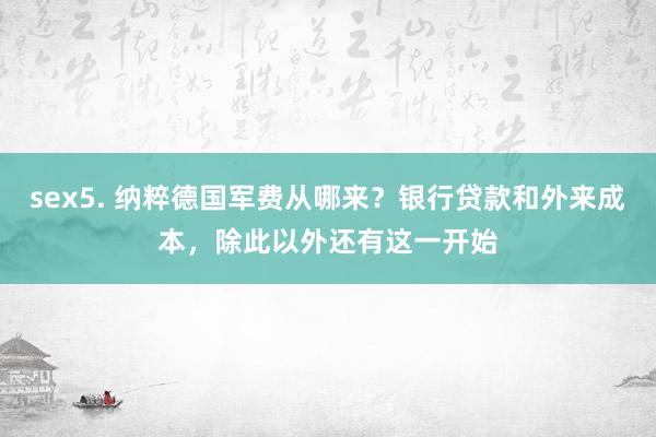 sex5. 纳粹德国军费从哪来？银行贷款和外来成本，除此以外还有这一开始